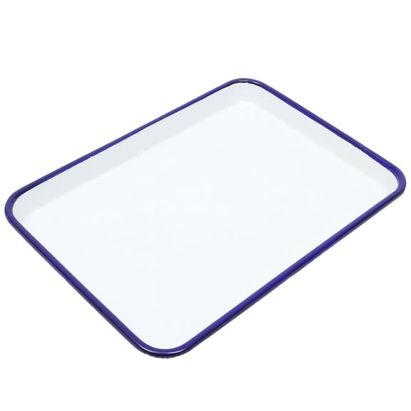 WRITWAA White Enamel Bake Pan Fast Heat Transfer Non Stick Oven Tray for Food Cooking