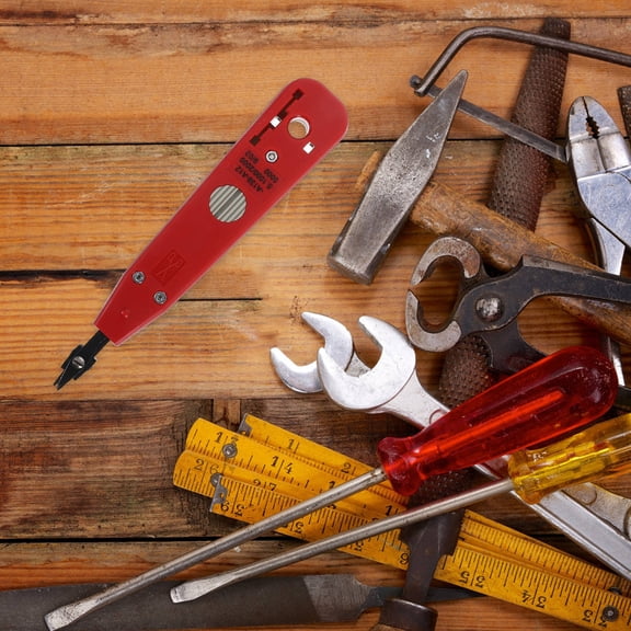 WRITWAA Ethernet Cable Punch Down Tool Kit with Multi-Color Handles, Plastic and Steel Construction for Network and Electrical Use