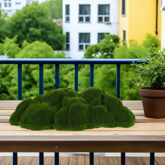 WRITWAA Realistic Artificial Moss Covered Rock, Faux Stone Decor for Indoor , Terrarium, Plant Pot, Home Display