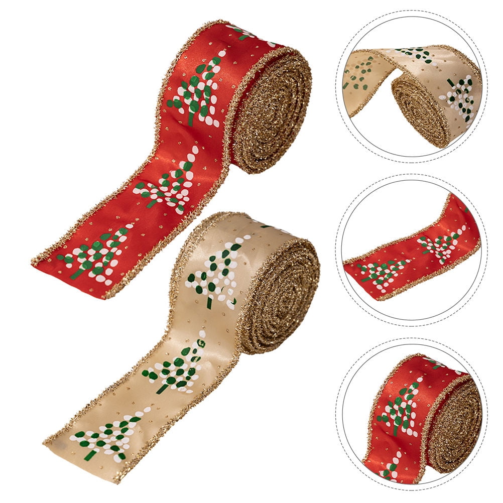 WRITWAA Assorted Color Wired Christmas Ribbon Roll for Holiday Wreaths ...