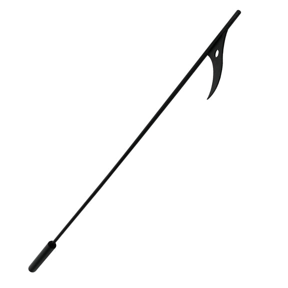 WRITWAA Black Steel Fire Poker with Comfortable Grip for Home Fireplace and Barbecue