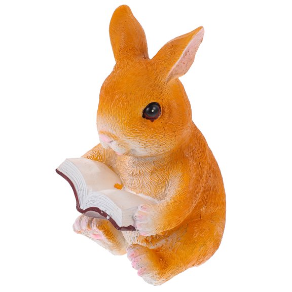 WRITWAA Resin Rabbit Statue Aquarium Decor Multi-Color for Fish Tanks