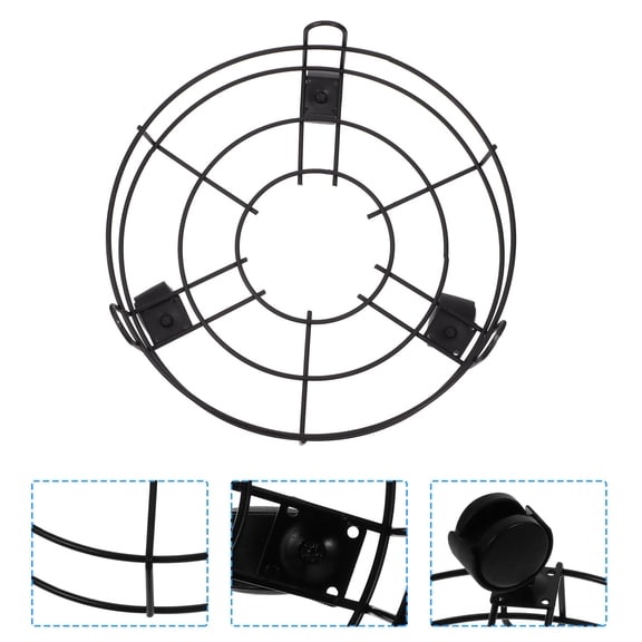 WRITWAA Mobile Metal Plant Pot Holder with Wheels and Pulley, Flower Stand for Indoor Outdoor Gardening Decor