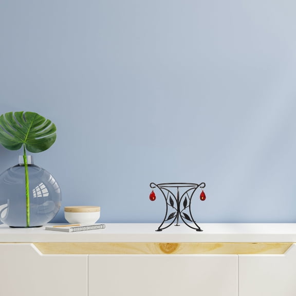 WRITWAA Universal Black Wrought Iron Globe Stand for Garden Sphere Display and Outdoor Decoration