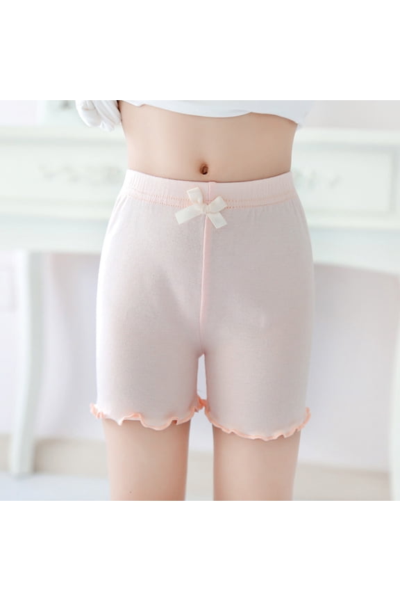 Girls Under Shorts Safety Pants White Comfortable Anti-emptied Kids Dancing