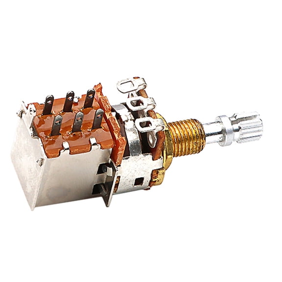 WRITWAA Golden 500k Push Guitar Potentiometer Kit for Easy Replacement and Upgrading of Guitar Volume and Tone Controls