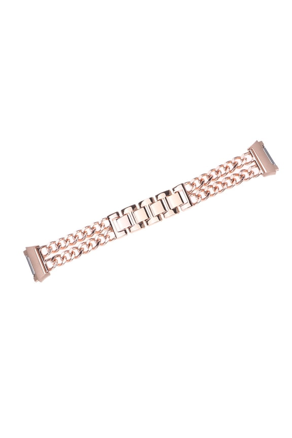 Golden Ionic Watch Strap for Smart Watch Double Row Chain Comfortable Fit
