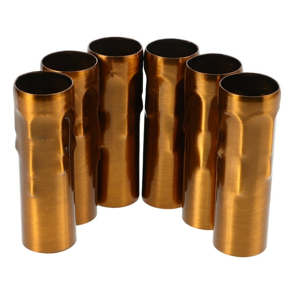 WRITWAA 6Pcs Easy Install Golden Candle Sleeves for E14 Chandelier Lamp Holders