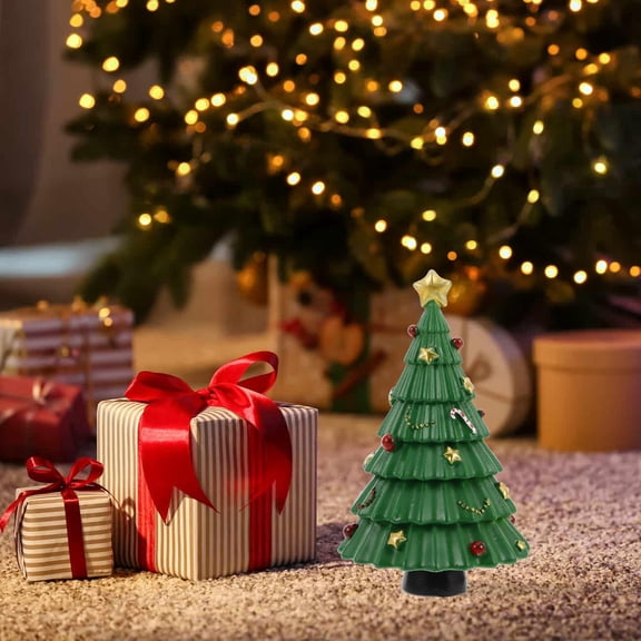 WRITWAA Small Artificial Spruce Tree with Frosted Sisal for Christmas Table Centerpiece