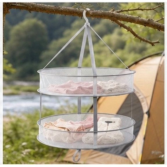 WRITWAA Grey Foldable Clothes Drying Hanger Suitable for Bras Socks Towels Use Indoors Outdoors