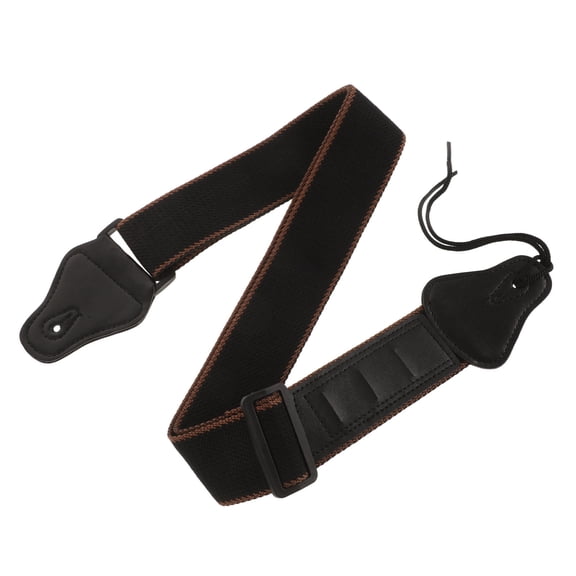 WRITWAA Black Guitar Strap with Pick Holder Comfortable Wear Resistant Shoulder Belt for Acoustic Electric Guitar