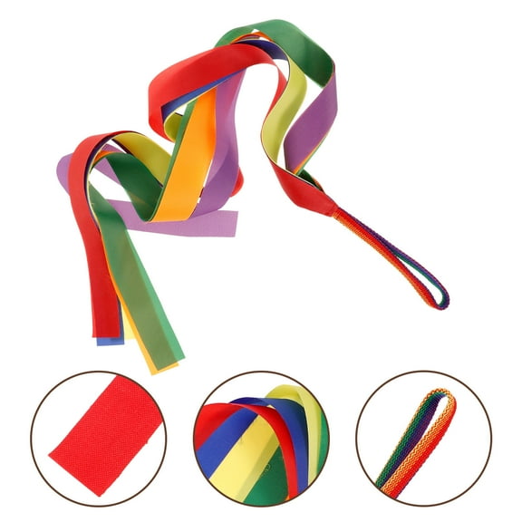 WRITWAA Gymnastics Streamer Reusable Performance Material Multi-Color 1 Piece for Students and Kids