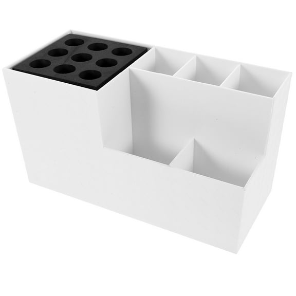 WRITWAA Hair Styling Tool Storage Box Professional Salon Organizer ABS EVA White Case for Home and Salon Use