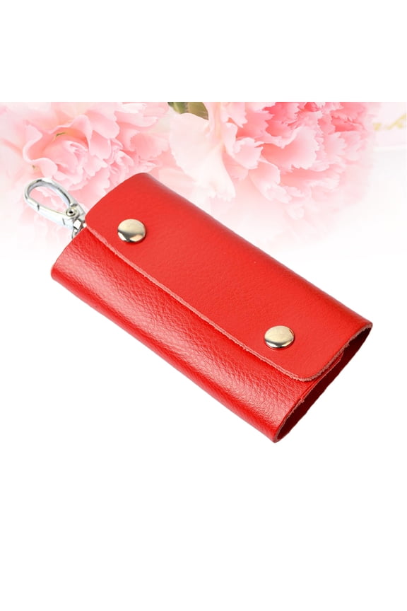 Handmade Red Key Holder with Multiple Hooks for Car Key Storage and Secure