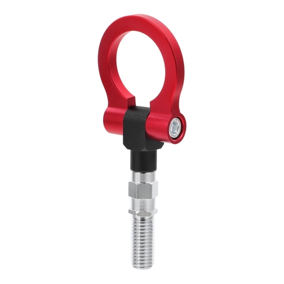 WRITWAA Heavy Duty Red Tow Hook Metal Car Towing Hook Bolt Strong Vehicle Accessory