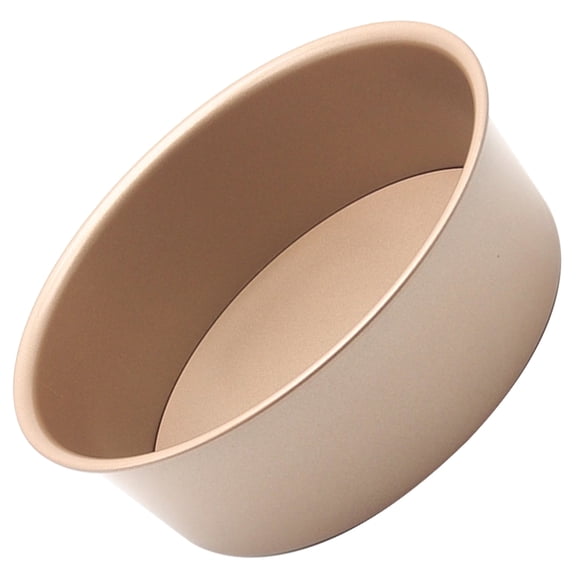 WRITWAA Rose Plated Gold Deep Round Cake Tin Nonstick High Carbon Steel with Removable Bottom