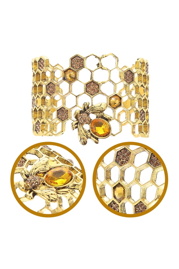 Honey Bee Bangle Adjustable Wrist Bracelet Ideal for Cocktail and Events