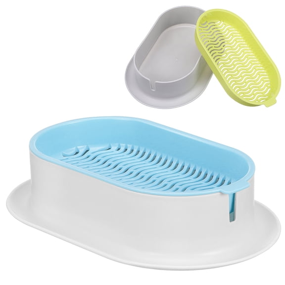 WRITWAA 2-Pack Hydroponic Cat Grass White Plastic Rectangular Shape Indoor Home Decor