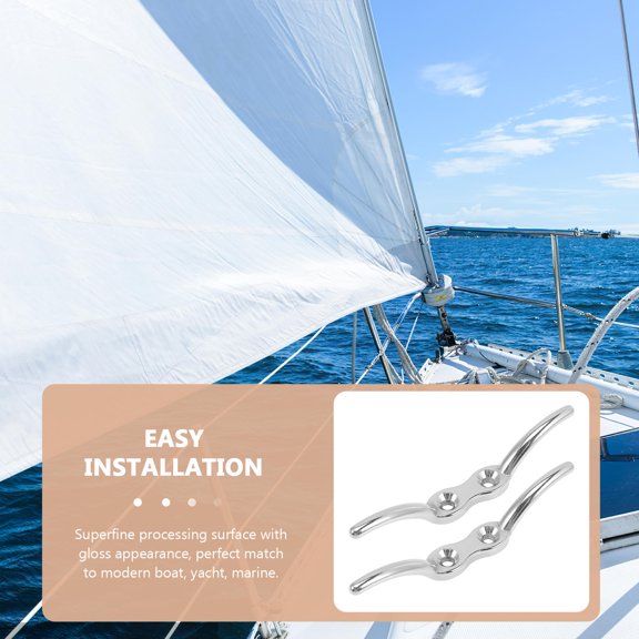 WRITWAA Kayak Line Cleat 4Pcs 316 Stainless Steel Rope Fastening for Boats and Yachts