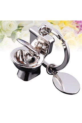 Metal Toilet Keychain Creative Pendant for Key Holding and Bag Decoration