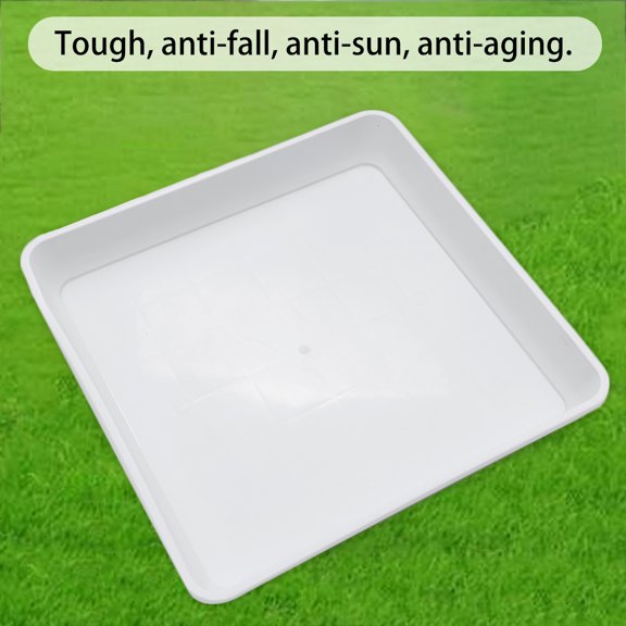 WRITWAA Resin Plastic Fruit Plate White Tray with Smooth Surface for Serving