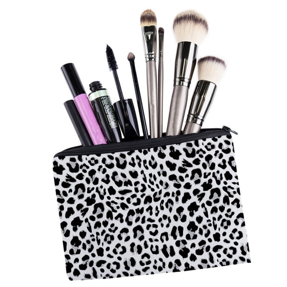 WRITWAA Leopard Print Travel Makeup Bag Portable Cosmetic Storage Pouch 1 Set for Women