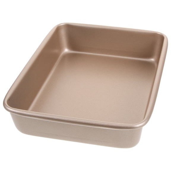 WRITWAA Light Brown Carbon Steel Baking Pan for Home Use Ideal for Cakes Cookies Pies and More 12.5 x 9.5 Inches