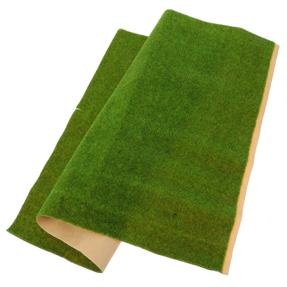WRITWAA Light Green Fake Grass Rug for Patio Garden Decoration and Model Crafting