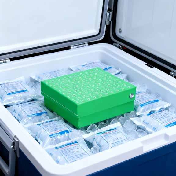 WRITWAA Light Green Waterproof Cardboard Freezer Lab Box with Lid for Test Tube Storage