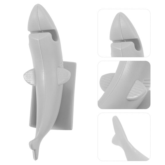 WRITWAA Light Grey Shark Cord Organizer for Kitchen Appliances Made of TPR Home Use Wire Management 4.5 in