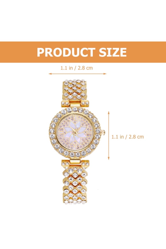 Lightweight Golden Wrist Watch with Adjustable Alloy Strap for Elegant Casual Wear