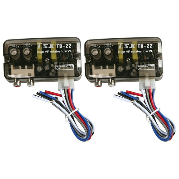 WRITWAA Car Audio Converter High to Low Frequency Amplifier Adapter with Delay Function for Clear Sound