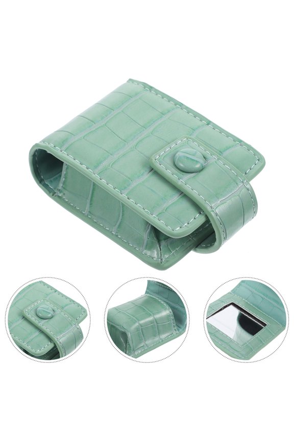 Lipstick Organizer Box with Mirror Compact Design for Cosmetics, 1 Pack