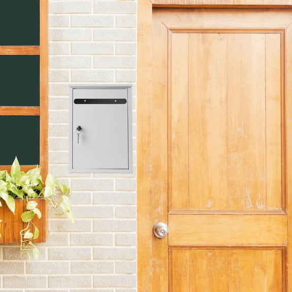 WRITWAA Locking White Wall Mailbox for Office Donation Voting and Suggestion Collection