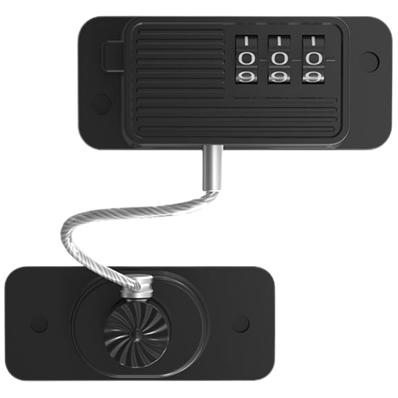 WRITWAA Password Fridge Lock Combination Design Black ABS Steel Wire for Home Security