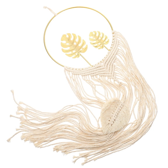 WRITWAA Boho Hanging Woven Tapestry Cotton Thread Wall Decoration Family Dining Room 1Set