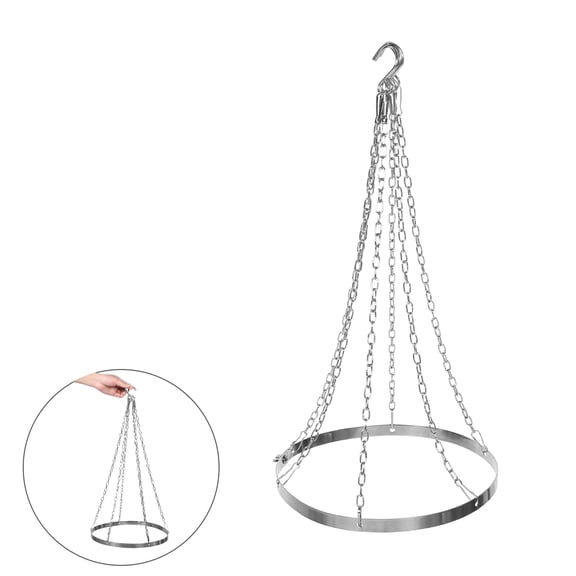 WRITWAA Metal Plated Silver Canopy Ceiling Hanging Ring Bracket for Drapes with Heavy Duty Metal Support