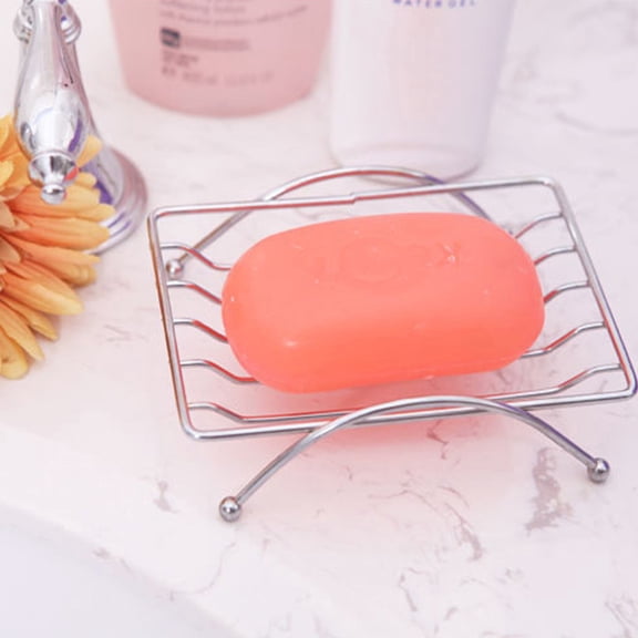 WRITWAA No Drilling Soap Basket Bathroom Organizer Silver Stainless Steel 1Pack