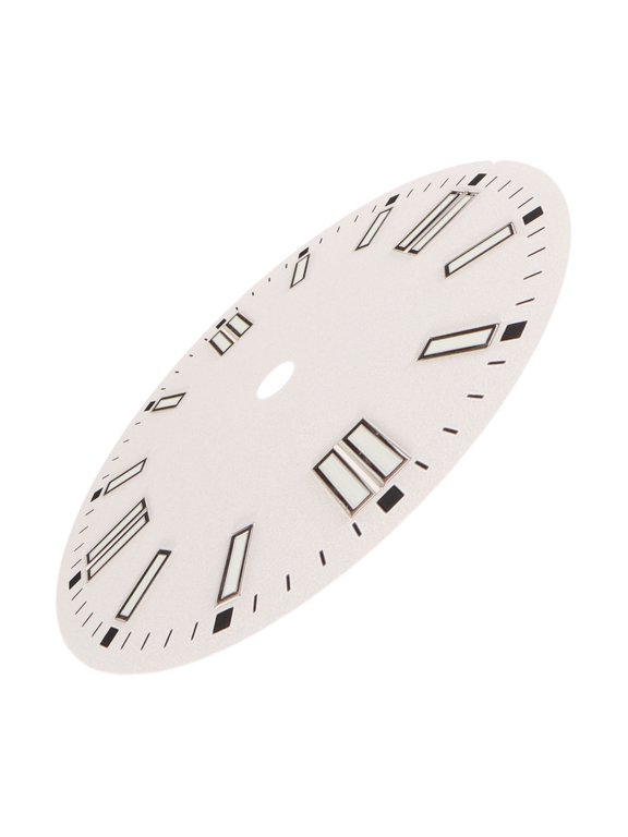 Metal Watch Dial Face with Luminous Markers and Clear Index for Watch Collector Display