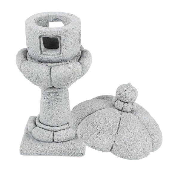 WRITWAA Zen Garden Asian Lantern Lantern Statue Sandstone 1Pack