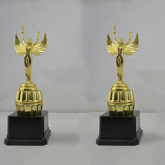 WRITWAA Award Trophy Golden Plastic Material with Durable Design for Prize Giving