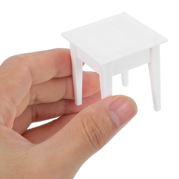 WRITWAA White Mini Living Room Table, Compact Side Table for Home, 1 Set