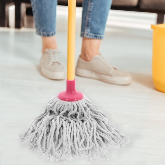 WRITWAA White Cotton Mop Head, Versatile for Dry and Wet Mopping, Durable Design