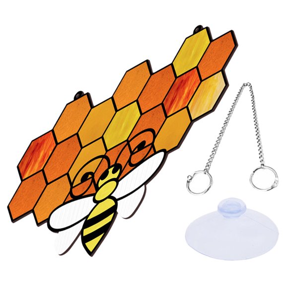 WRITWAA Multi Color Acrylic Bee Door Decoration Hanging Sign for Home Wedding and Party