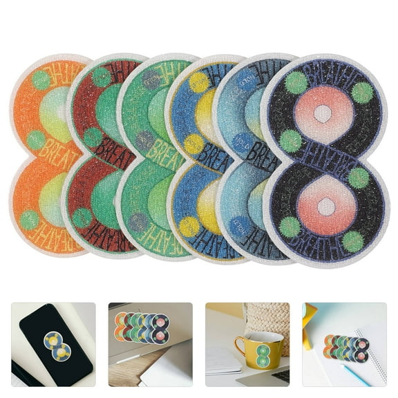 WRITWAA 6-Pack Stylish Paper Stickers Texture for Crafts, Scrapbooking, Journals, and Decoration