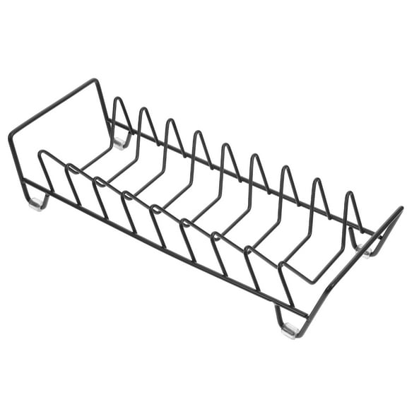 WRITWAA Household Plate Rack Kitchen Dish Organizer Black Carbon Steel Kitchen Accessory