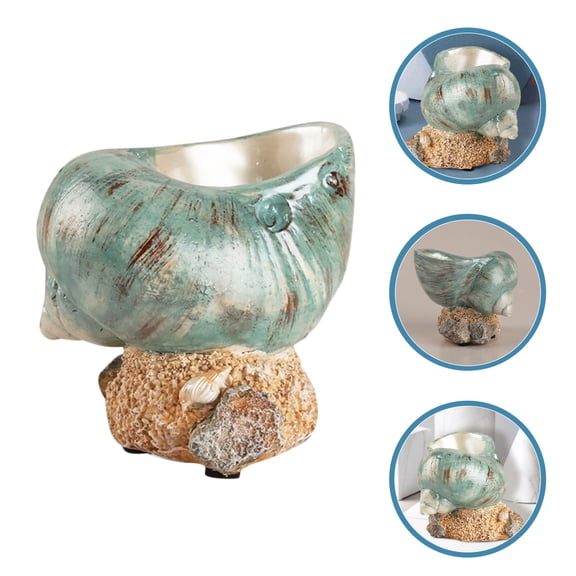 WRITWAA Meticulously Crafted Resin Shell Figurine Multi Color for Ocean Vibe Decor