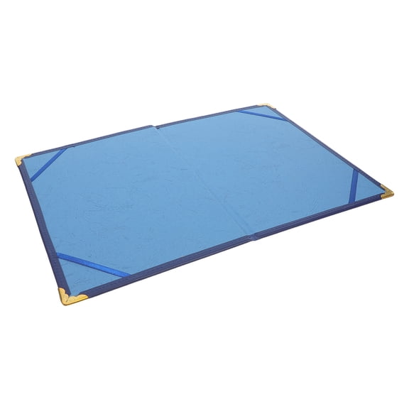 WRITWAA Office Certificate Holder Blue Stylish Award Folder with Reusable Document Protector