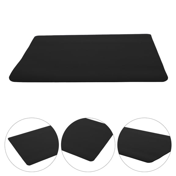 WRITWAA PU Mouse Pad Office Desk Protector with Non Slip Base and Thick Cushion Black
