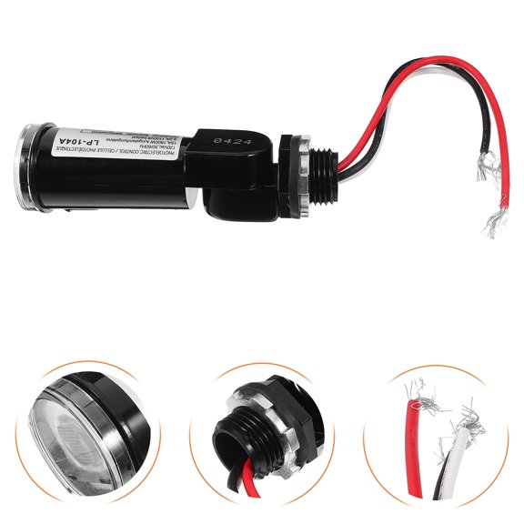 WRITWAA Outdoor Light Control Photo High Black Abs 1Set